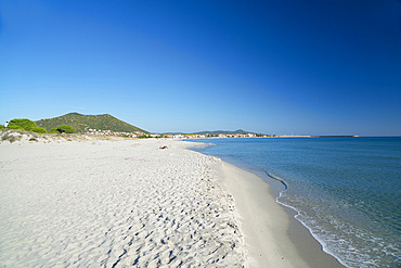 La Caletta Beach, Siniscola, Sardinia, Italy, EuropeCaletta; Siniscola; Sardinia; Sardinian; Sea; Sand; Beach; Coast; East; Dunes; Port; Horizontal