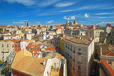 Cathedral and San Pancrazio tower;, Castello, Cagliari, Sardinia, Italy, Europe