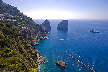 Faraglioni, Capri island, Naples, Italy, Campania, Europe.