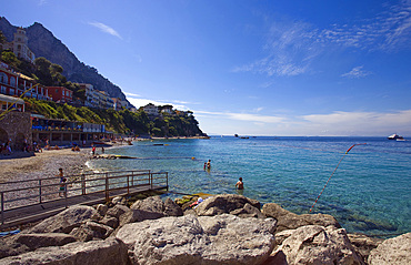 Marina Grande beach, Capri island, Naples, Campania, Italy, Europe.