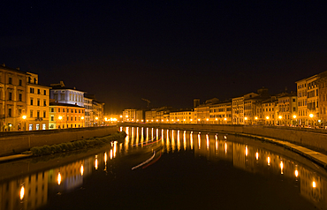 Arno river, Pisa city, Tuscany, Italy, Europe.