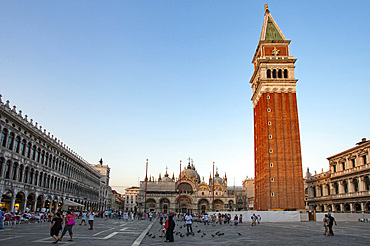 Piazza San Marco square and Basilica di San Marco Dome, Venice, Veneto, Italy, Europe