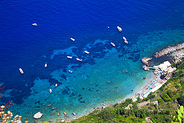 Marina Grande beach, Capri island, Naples, Campania, Italy, Europe.