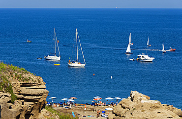 Calanave beach, Ventotene island, Pontine Islands, Lazio, Italy, Europe