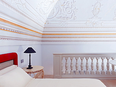 One of the rooms of Palazzo Gattini a luxury hotel located in Piazza del Duomo in Matera, Basilicata, Italy, Europe