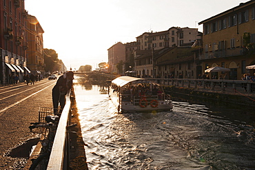 Navigli neighborhood in Milano where the Restaurant Damm atra is located, Milan, Italy, Europe