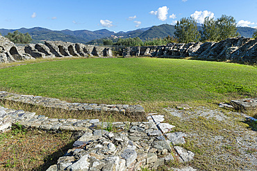 archaeological area: amphitheatre, luni, italy