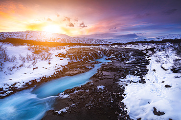 Bru¥ara¥rfoss Waterfall, Iceland, North Atlantic Ocean