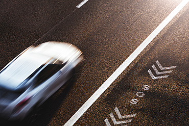 Highway road with blured cars, Italy, Europe