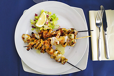 Fish skewers, Marche, Italy, Europe