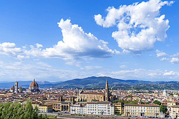 Piazzale Michelangelo square, View of Florence, Tuscany, Italy, Europe