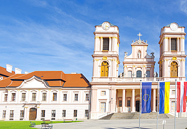 The collegiate church. Goettweig Abbey near Krems. Goettweig abbey is part if the UNESCO world heritage Wachau. Europe, Austria, Lower Austria