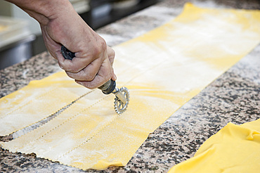 Hand-made fresh pasta tortelli, Italy, Europe