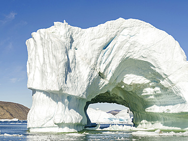 Iceberg in the Uummannaq Fjord System. America, North America, Greenland, Denmark