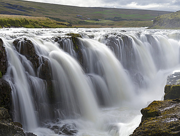 Waterfall Kolufossar near peninsula Vatnsnes in northern Iceland. Europe, Northern Europe, Iceland