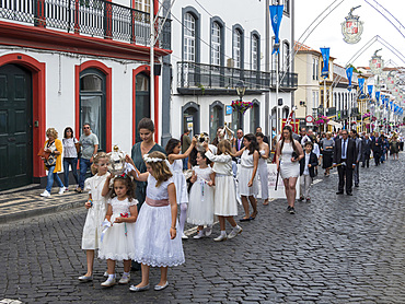 Church going of the local clubs. Religious and Folk festival Sanjoaninas, the biggest festival in the Azores. Capital Angra do Heroismo, listed as UNESCO World Heritage. Terceira Island, an island in the Azores (Ilhas dos Acores) in the Atlantic ocean. The Azores are an autonomous region of Portugal.Europe, Portugal, Azores