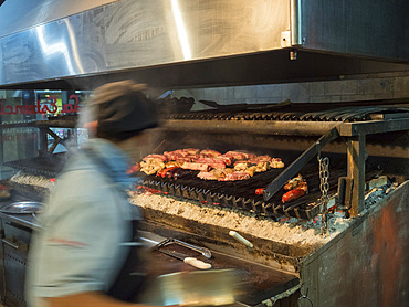 Typical meat restaurant Asador Criollo in Buenos Aires, Microcentro. Buenos Aires, the capital of Argentina. South America, Argentina, November