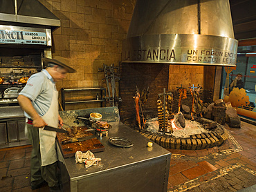 Typical meat restaurant Asador Criollo in Buenos Aires, Microcentro. Buenos Aires, the capital of Argentina. South America, Argentina, November