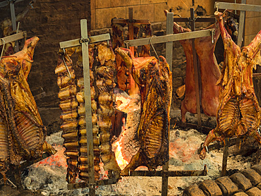 Typical meat restaurant Asador Criollo in Buenos Aires, Microcentro. Buenos Aires, the capital of Argentina. South America, Argentina, November