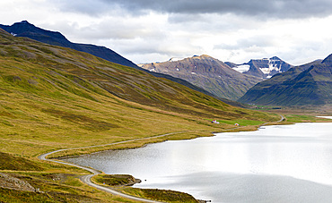 Lake Stifluvatn near Siglufjoerdur in the Troellaskagi mountains. europe, northern europe, iceland, september