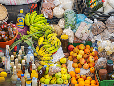 Mercado Municipal. City Mindelo, a seaport on the island Sao Vicente, Cape Verde in the equatorial atlantic. Africa, April