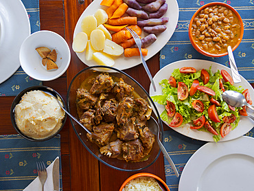 Typical dish of Cape Verde. Island Santo Antao, Cape Verde in the equatorial atlantic. April