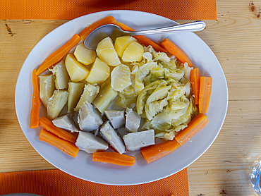 Typical dish of Cape Verde. Island Santo Antao, Cape Verde in the equatorial atlantic. April