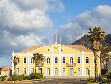 Town hall and administration. Town Ponta do Sol, Island Santo Antao, Cape Verde in the equatorial atlantic. April