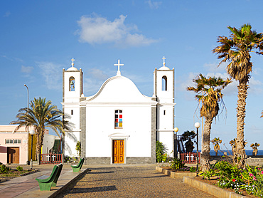 Church Nossa Senhora do Livramento. Town Ponta do Sol, Island Santo Antao, Cape Verde in the equatorial atlantic. April