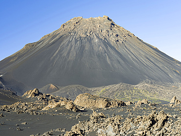 Stratovolcano mount Pico do Fogo. Fogo Island (Ilha do Fogo), part of Cape Verde in the central atlantic.