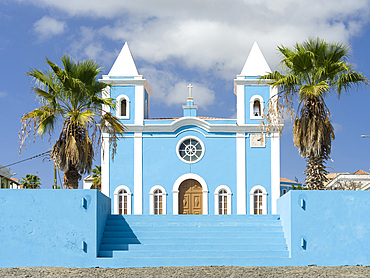 Igreja Nossa Senhora da Conceicao. Sao Filipe, the capital of the island. Fogo Island (Ilha do Fogo), part of Cape Verde in the central atlantic.