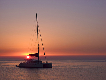 Sunset, Capraia island, Tuscany, Italy, Europe