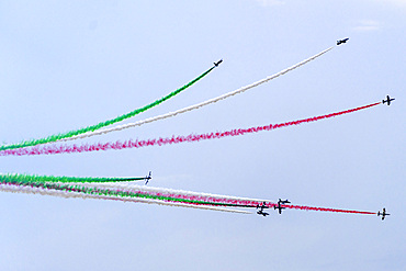 Manifestation of the Frecce Tricolori, San Benedetto del Tronto, Marche, Italy, Europe