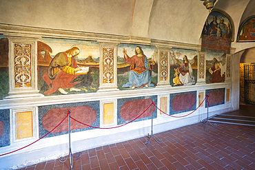 Sanctuary of the Sacro Speco of San Benedetto, Frescoes, Subiaco, Lazio, Italy, Europe