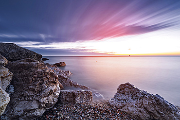 Seascape, Sunrise from the Civitanova Marche Pier, Marche, Italy, Europe