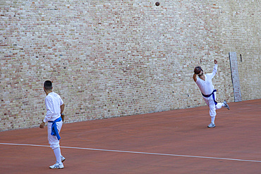 Reenactment of the Ball Game with Bracelet, Treia, Marche, Italy, Europe