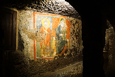 Etruscan Tomb Mithraeum, Fresco, Sutri, Lazio, Italy, Europe