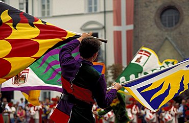 Flag-waver, Palio di Asti, Asti, Piemonte, Italy 