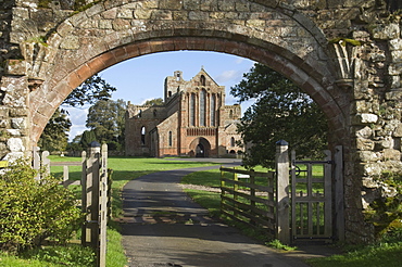 Built with stone taken from Hadrians Wall, Lanercost Abbey, Lanercost, Brampton, Cumbria, England, United Kingdom, Europe