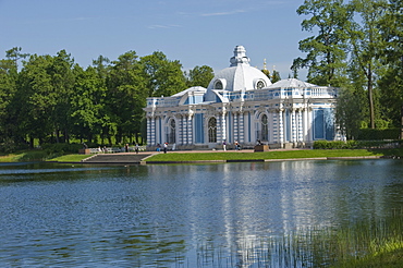 The Pavilion in the grounds of Catherine's Palace, St. Petersburg, Russia, Europe