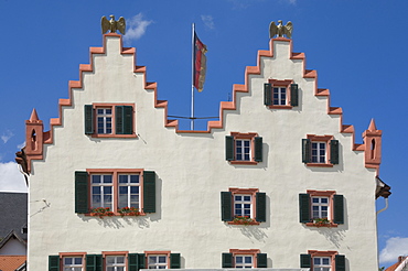 The facade of the 17th century Town Hall, Oppenheim, Rhineland Palatinate, Germany, Europe