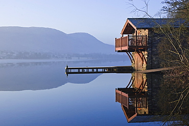 The Boathouse, Lake Ullswater, Lake District National Park, Cumbria, England, United Kingdom, Europe 