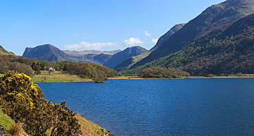 Crummock Water, Fleetwith Pike and High Crag, Western Lakes, Lake District National Park, Cumbria, England, United Kingdom, Europe