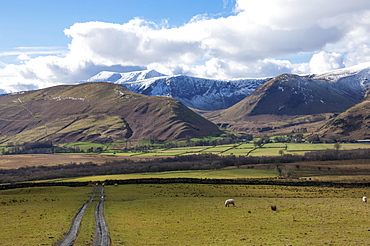 Mungrisedale Valley below Saddleback [Blencathra], Lake District National Park, Cumbria, England, United Kingdom, Europe