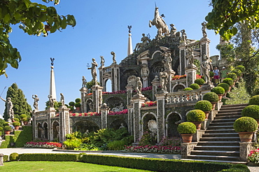 Floral Fountains, Isola Bella, Borromean Islands, Lake Maggiore, Piedmont, Italian Lakes, Italy, Europe