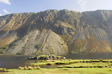 The Screes, Lake Wastwater, Wasdale, Lake District National Park, Cumbria, England, United Kingdom, Europe