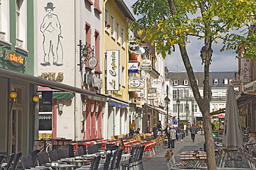 A street in the old town area, Saarlouis, Saarland, Germany, Europe