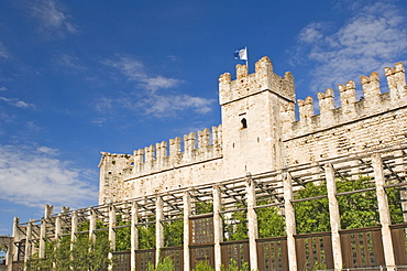 The castle at Torre del Benaco, Lake Garda, Veneto, Italy, Europe