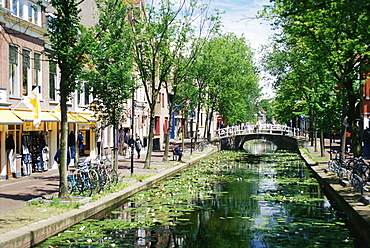 Canal, Delft, Holland (Netherlands), Europe