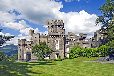 Wray Castle, holiday home of Beatrix Potter, Windermere, Lake District National Park, Cumbria, England, United Kingdom, Europe